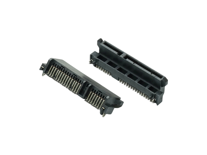 SATA 7+15P 母座板下 H7.5 SMT